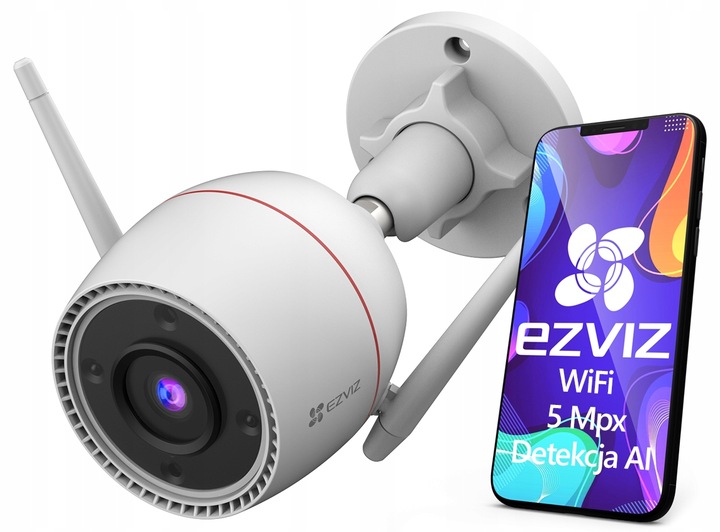 Kamera WiFi Zewnętrzna 5Mpx EZVIZ H3c 5MP Kolor 24/7 Detekcja Odstraszanie