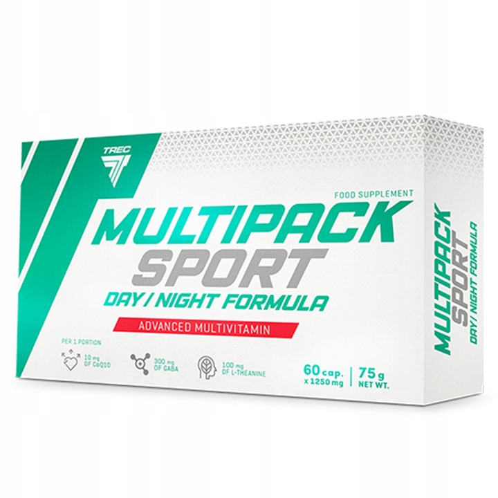 WITAMINY I MINERAŁY DLA SPORTOWCÓW Trec Multipack Sport Day/Night 60 kaps