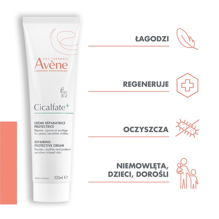 AVENE CICALFATE+ Krem regenerujący ochronny 100 ml
