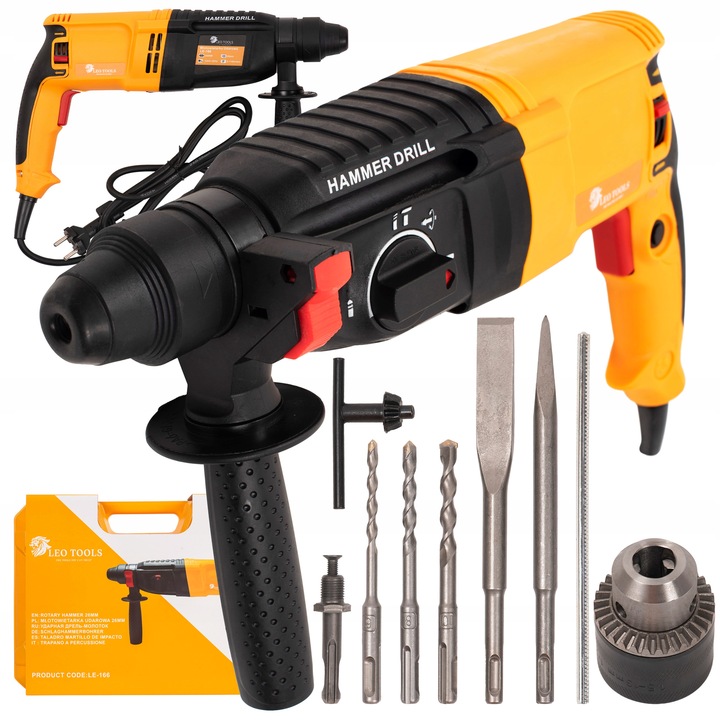 MŁOTOWIERTARKA WIERTARKA UDAROWA z UDAREM MŁOT MOCNA SDS+ 3000W +