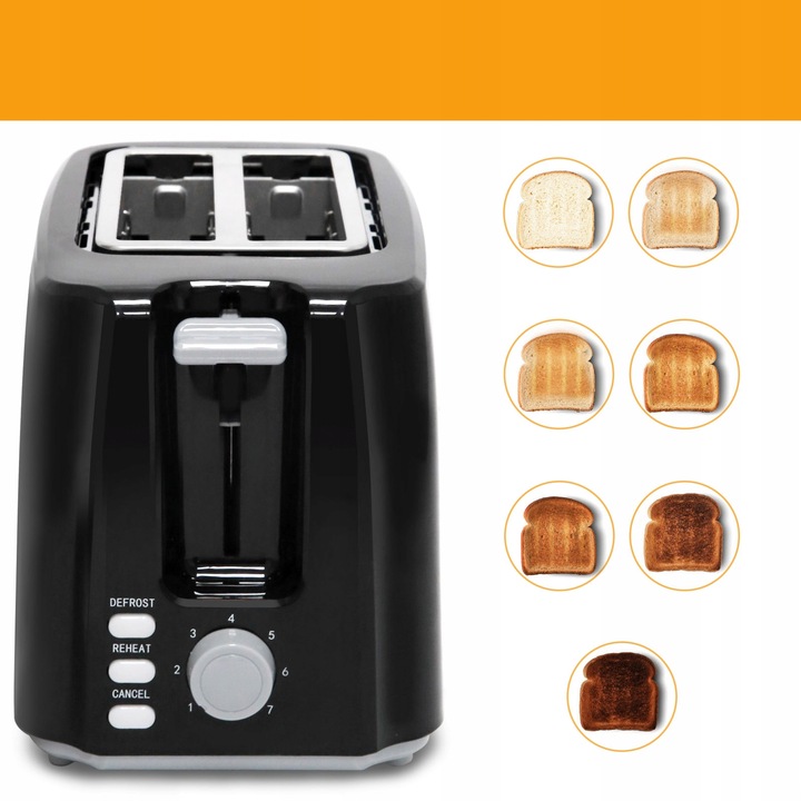 TOSTER OPIEKACZ KANAPEK 7 POZIOMÓW 750W 2 KROMKI