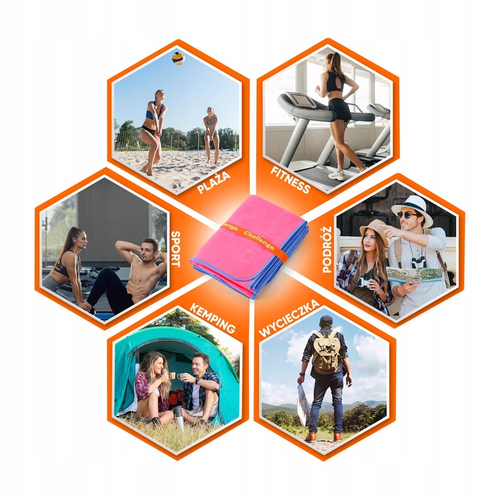 RĘCZNIK Z MIKROFIBRY 80x150 cm różowy NEW