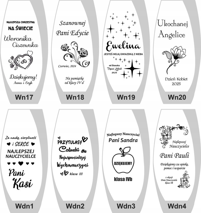 Wazon na kwiaty w pudełku z grawerem Prezent Dzień nauczyciela,