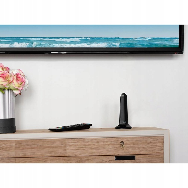 ANTENA POKOJOWA DVB-T2 DO TV NAZIEMNEJ DOOKÓLNA AKTYWNA MAGNES USB 4K VAYOX