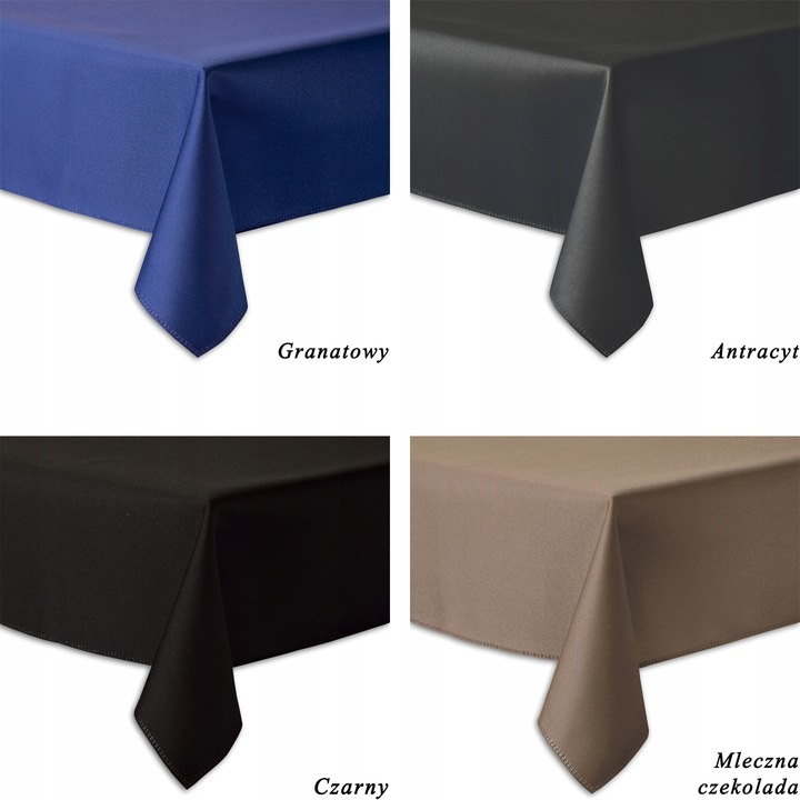 PLAMOODPORNY obrus KOŁO ŚR. 140 CM SOLID OKRĄGŁY