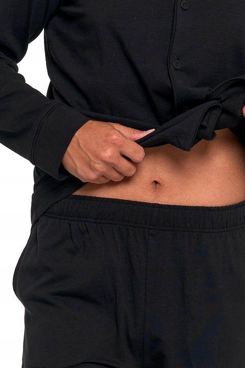 PIŻAMA MĘSKA BAWEŁNIANA ROZPINANA DŁUGI RĘKAW I SPODNIE WYGODNA MORAJ