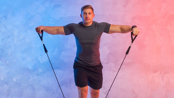 Gumy oporowe ekspandery zestaw do ćwiczeń rehabilitacji 80kg uchwyt