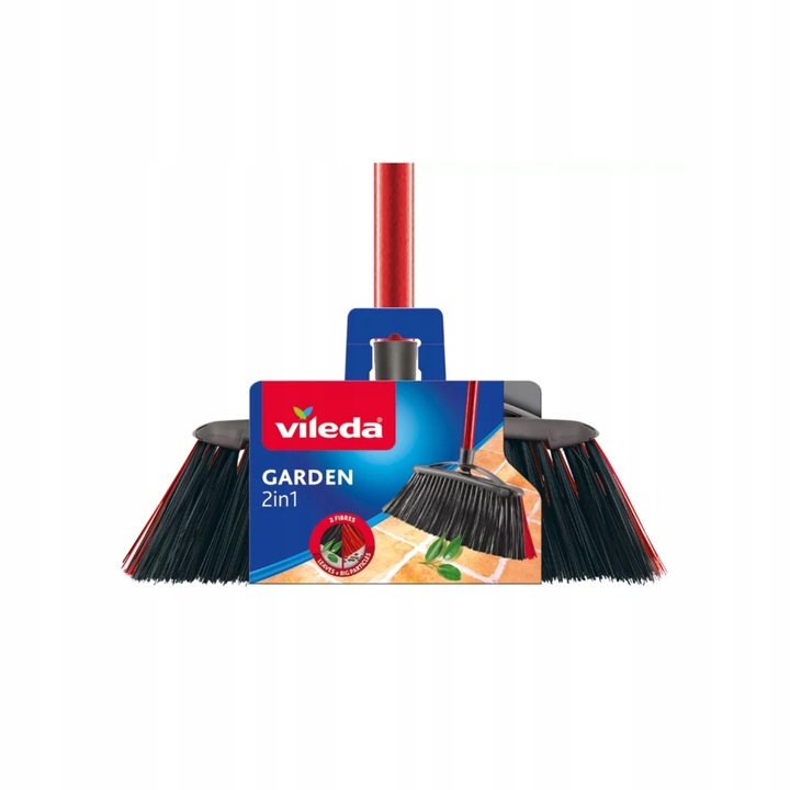 VILEDA Szczotka miotła zewnętrzna 2 w 1 z kijem
