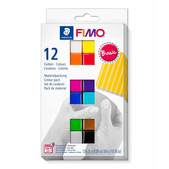 FIMO SOFT modelina zestaw 12 x 25g Basic masa
