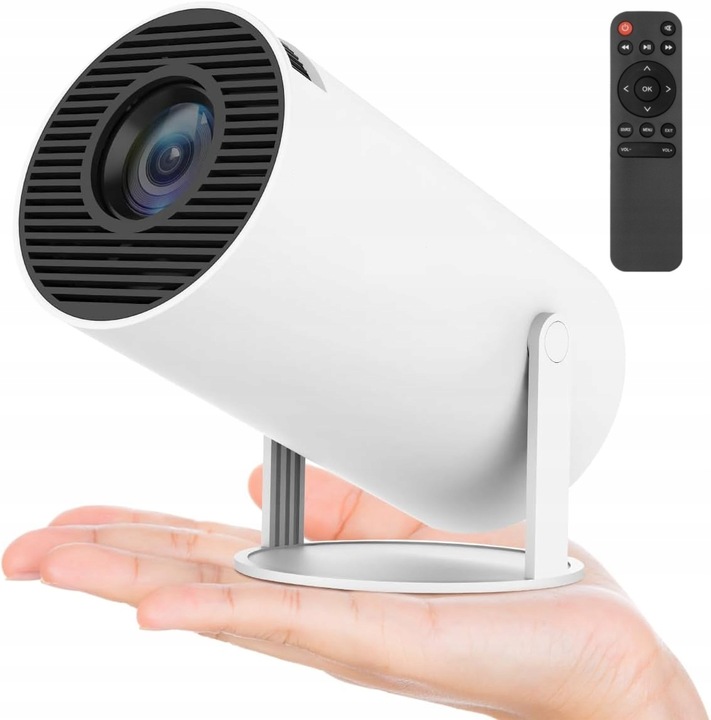 PROJEKTOR RZUTNIK ANDROID TV WIFI FULL HD PRZENOŚNY SMART GŁOŚNIK OBROTOWY