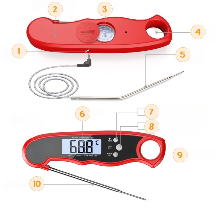 Termometr z sondą kuchenny Nocton