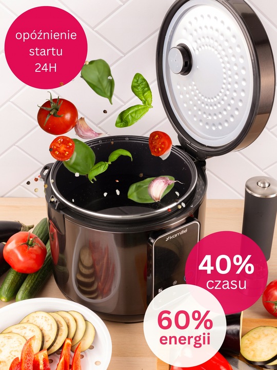 MULTICOOKER ELEKTRYCZNY garnek SZYBKOWAR PAROWAR WIELOFUNKCYJNY 24