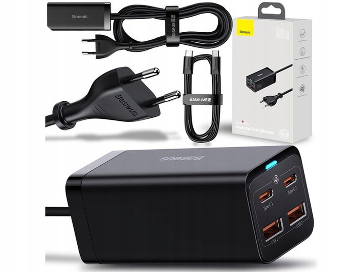 Ładowarka sieciowa BASEUS GaN3 Pro 100W Czarny