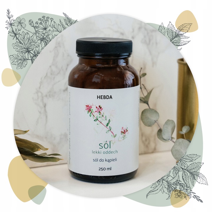 Sól himalajska Do Kąpieli Lekki Oddech Hebda olejki eteryczne naturalna