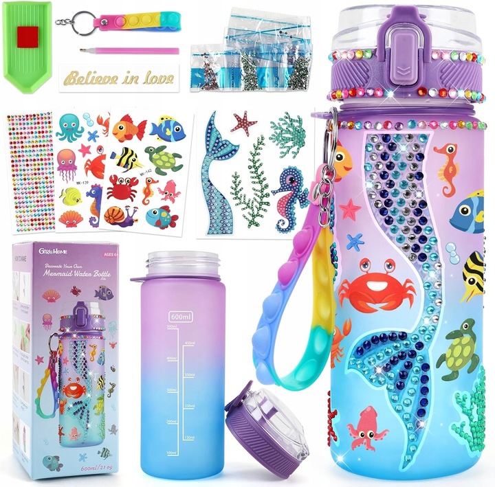 Zestaw Kreatywny Plastyczny Artystyczny Haft Diamentowy Butelka Ozdabiania