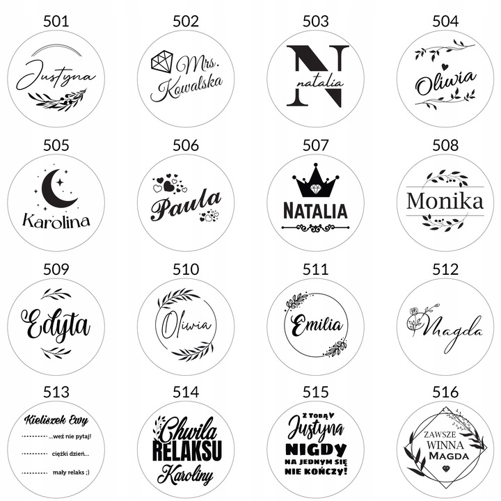 KIELISZEK Z GRAWEREM ZŁOTY PREZENT DLA NIEJ NA URODZINY 18 20 30 40 50