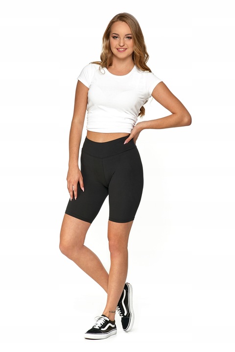 Kolarki Krótkie Legginsy Wysoki Stan Kryjące Wygodne Klasyczne MORAJ L/XL