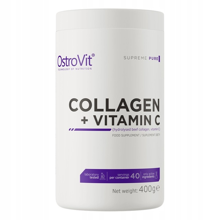 OstroVit Collagen + Vitamin C 400 G KOLAGEN Do Picia + Witamina C STAWY