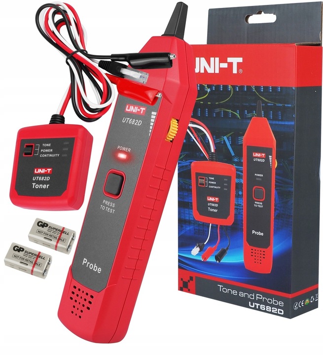 MIERNIK SZUKACZ PAR PRZEWODÓW KABLI ŻYŁ UNI-T UT682D TESTER SIECI