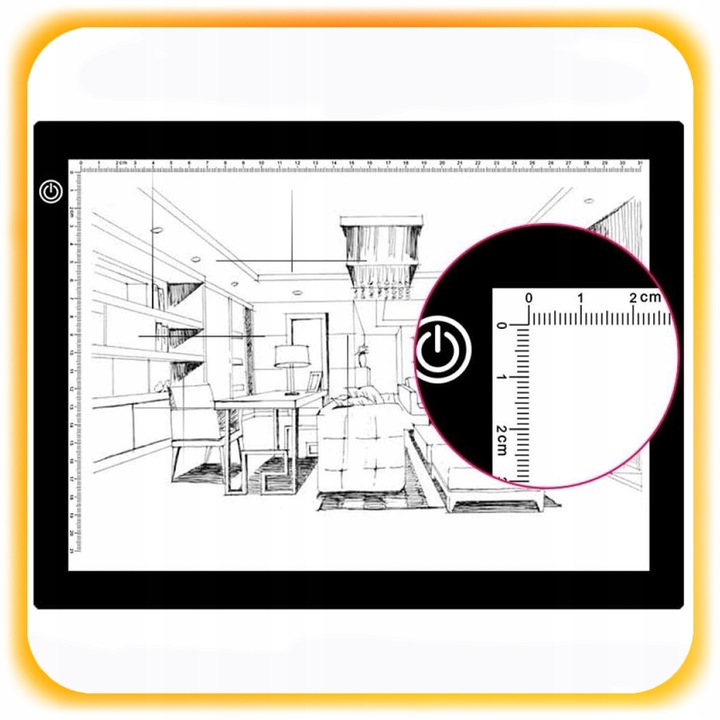 PODŚWIETLANA DESKA KREŚLARSKA LED TABLET GRAFICZNY DO RYSOWANIA A4 PREZENT