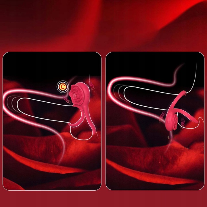 PENISA WIBRACYJNY PIERŚCIEŃ WIBRATOR MASAŻ łechtaczki DLA MĘŻCZYZN PAR