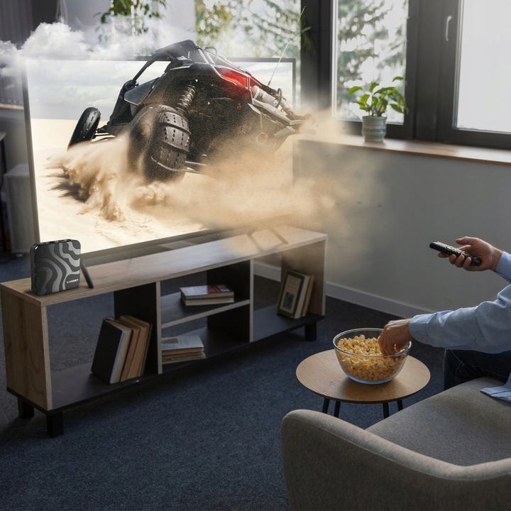 SMART TV BOX ANDROID 9 64BIT 6K WIFI 802.11N HDR + PILOT WEJŚCIE LAN