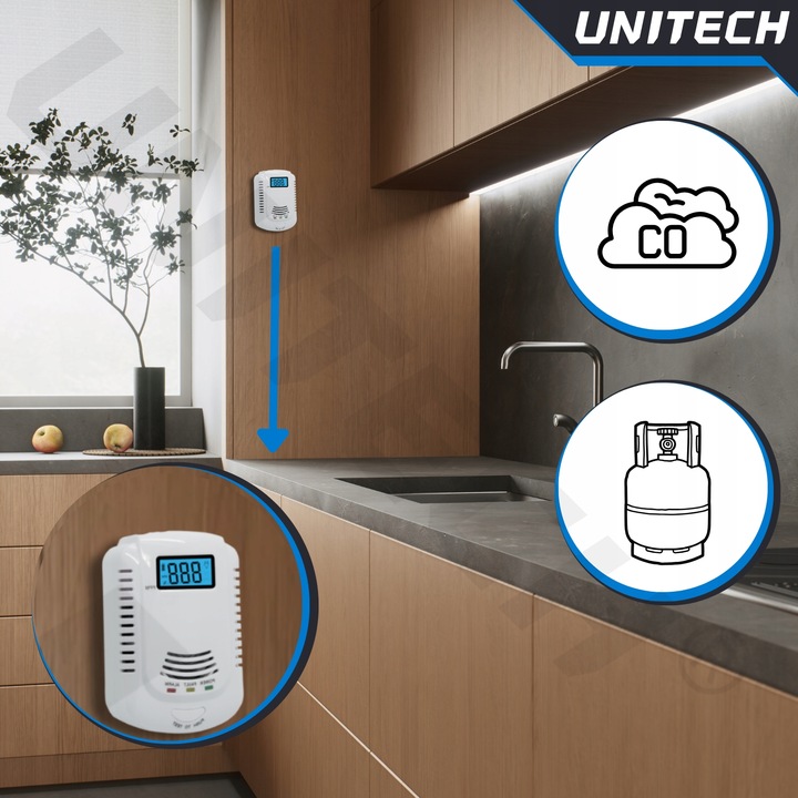 CERTYFIKOWANY CZUJNIK CZADU GAZU TLENKU WĘGLA PPM WYKRYWA CO ALARM