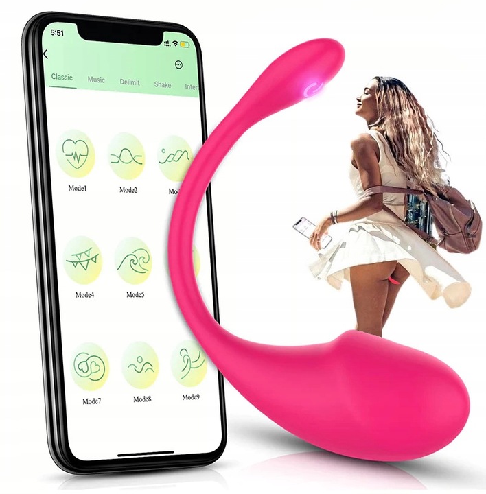 WIBRATOR STEROWANY APLIKACJĄ WIBRUJĄCE JAJKO APP