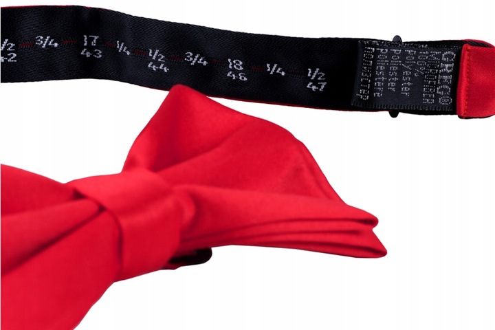 MUSZKA + PUDEŁKO Mucha Męska do Garnituru Gładka Czerwona GREG mu23