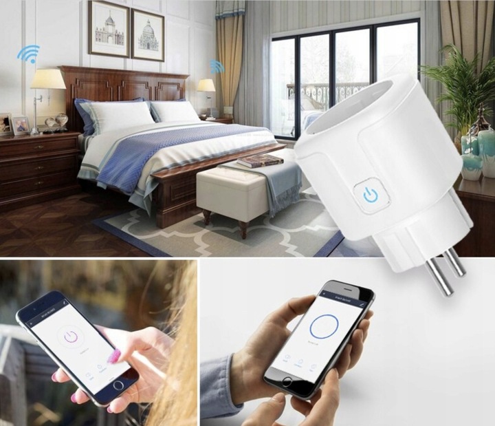 2x INTELIGENTNE GNIAZDKO WiFi SMART TUYA WATOMIERZ PROGRAMATOR TIMER