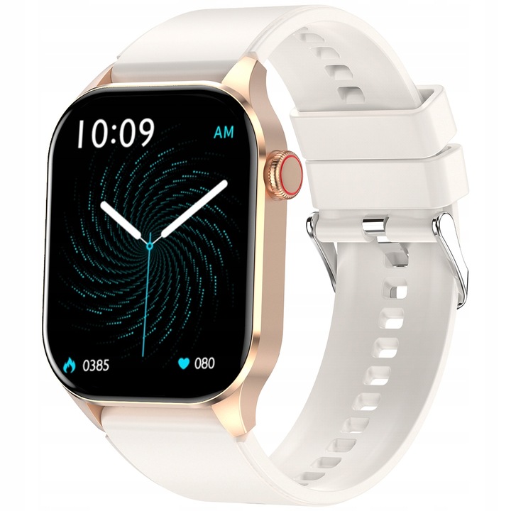 SMARTWATCH DAMSKI ZEGAREK POMIAR GLUKOZY CIŚNIENIE MENU PL ROZMOWY 2 PASKI