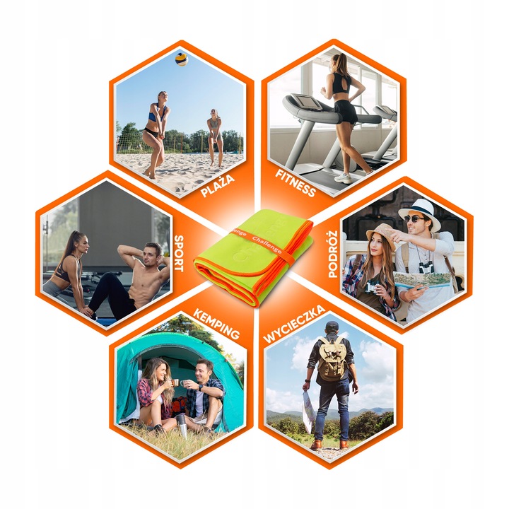 RĘCZNIK Z MIKROFIBRY 80x150 cm LIMONKA NEW