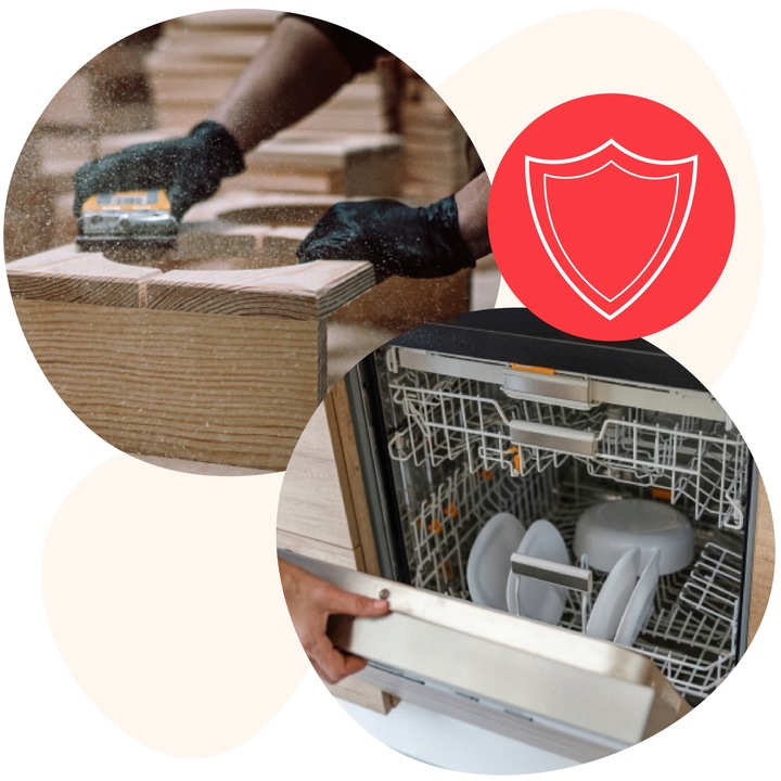 MISKI NA STOJAKU dla psa DUŻEGO STOJAK DREWNIANY bufet 2x 1,8 L + treserki