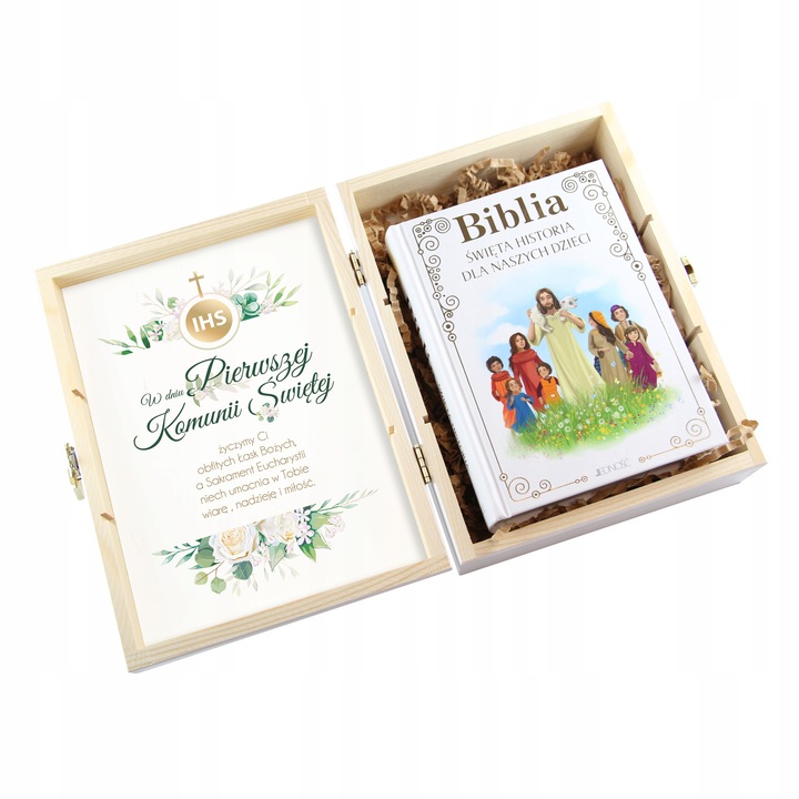 BIBLIA NA KOMUNIĘ PAMIĄTKA PIERWSZEJ KOMUNII ŚWIĘTEJ PREZENT NA KOMUNIĘ