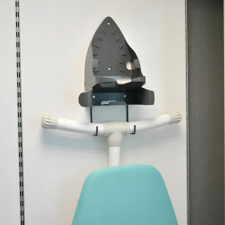 Wieszak na żelazko i deskę do prasowania, uchwyt IRONIX antracyt