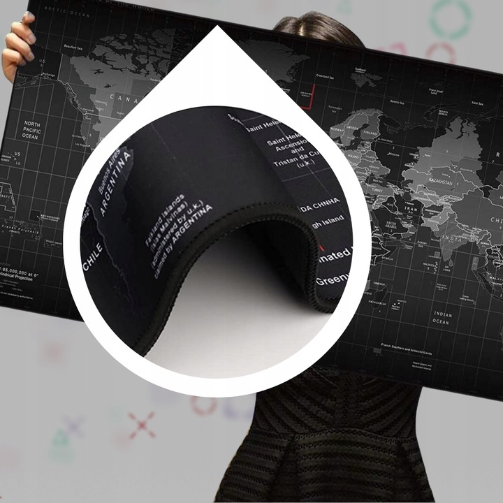 Podkładka pod mysz i klawiaturę mata na biurko DUŻA 100x50cm GAMINGOWA xxl