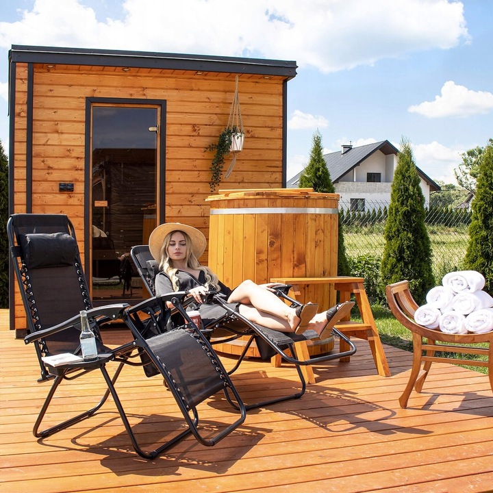 LEŻAK OGRODOWY PLAŻOWY FOTEL SKŁADANY ZERO GRAVITY TURYSTYCZNY KRZESŁO 2w1