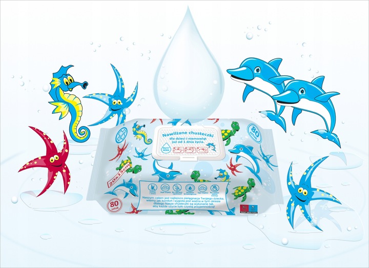 CHUSTECZKI NAWILŻANE DLA DZIECI I NIEMOWLĄT AŻ 99,8% WODY TESTEO 800 sztuk