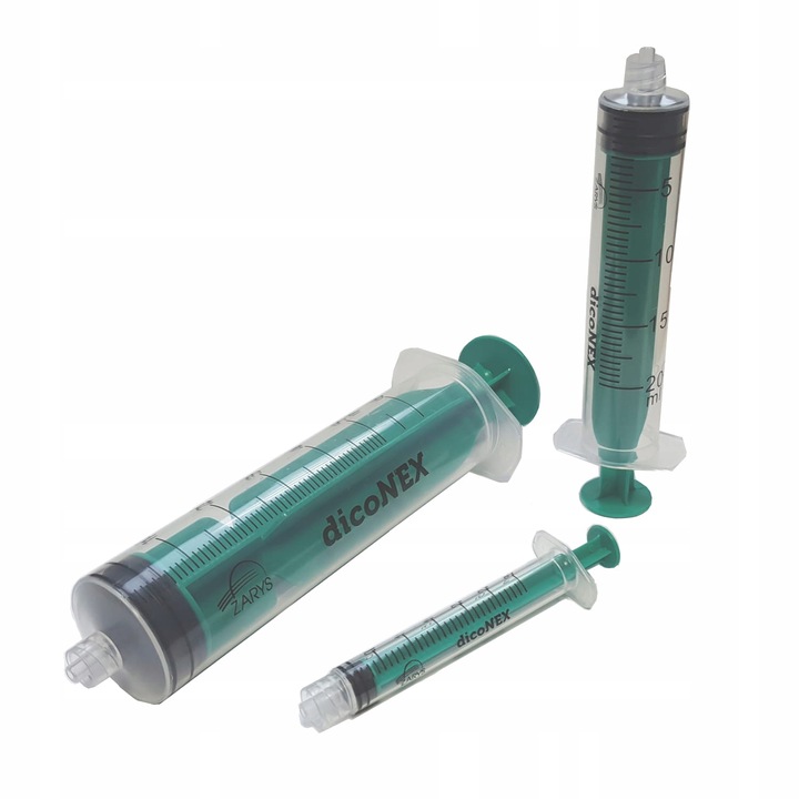 STRZYKAWKI 10ML 3częściowe 100szt. strzykawka iniekcyjna LUER DicoNEX Zarys