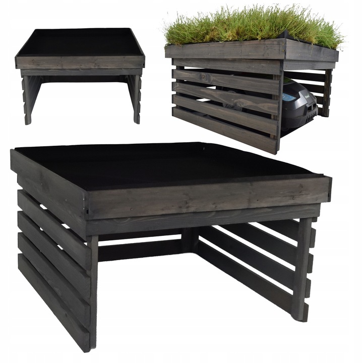 GARAŻ DLA ROBOTA KOSZĄCEGO Z OGRÓDKIEM DLA KOSIARKI AUTOMATYCZNEJ