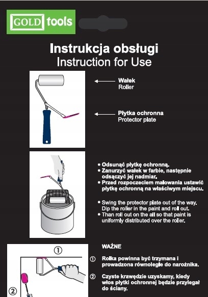 WAŁEK DO ODCINANIA KOLORÓW MALOWANIA ODCIĘĆ 10CM