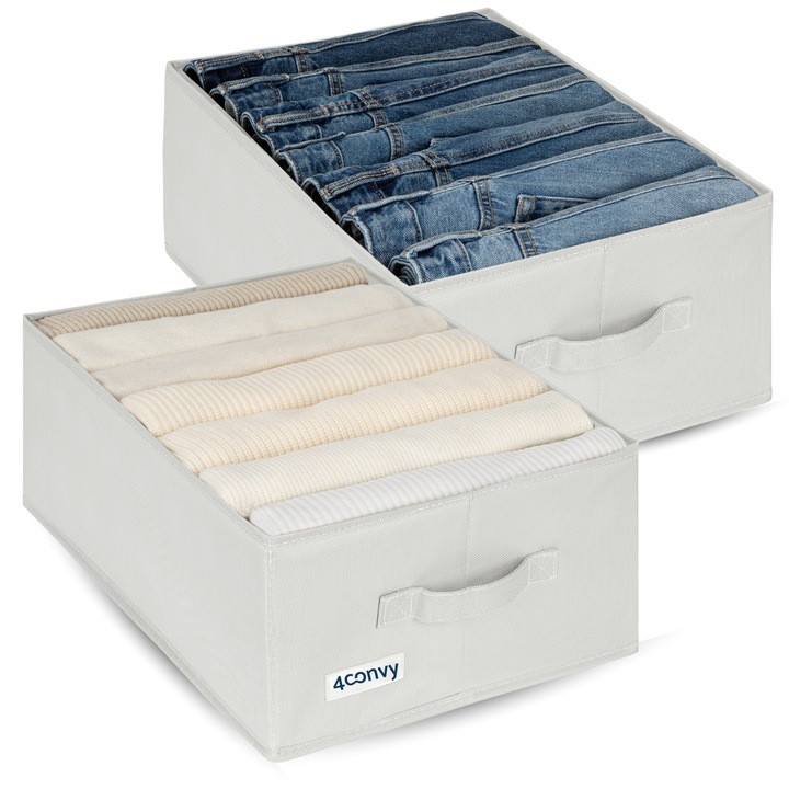 2x organizer XXL pudełko pojemnik na ubrania jeansy do szuflady