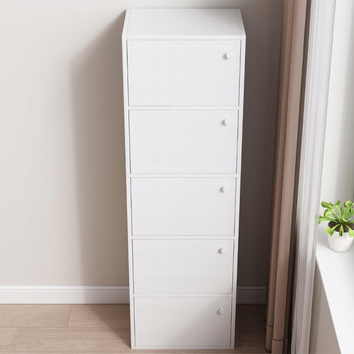 NOWOCZESNA POJEMNA KOMODA SZAFKA DUŻA BIAŁA SKANDYNAWSKI RETRO LOFT 5