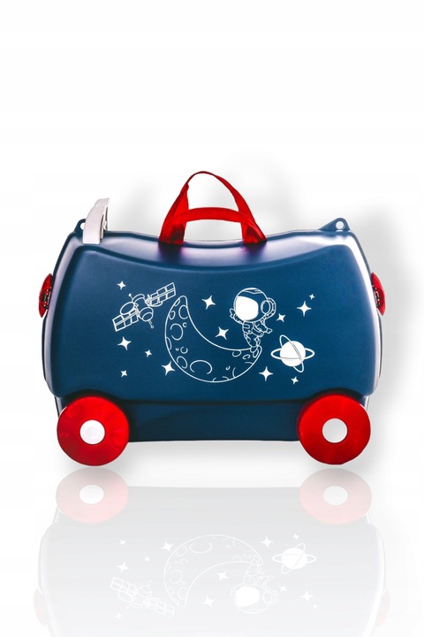 Walizka dziecięca jeżdżąca podróżna na kólkach jeździk MAGIC TRAVEL SPACE