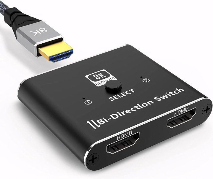HDMI Switcher Splitter 8K – przełącznik dwukierunkowy HDMI 2.1 240Hz