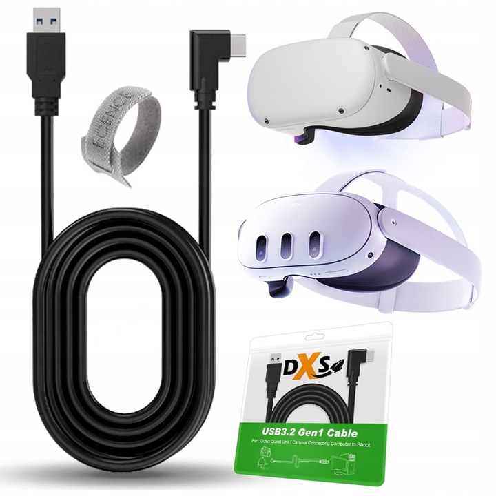 GRUBY PRO KABEL 5m do OCULUS LINK SteamVR QUEST 1 QUEST 2 QUEST 3 HQ JAKOŚĆ