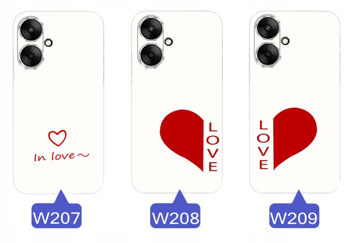 ETUI do Xiaomi Redmi 13C 5G WZORY WALENTYNKOWE WZMACNIANE CASE + SZKŁO