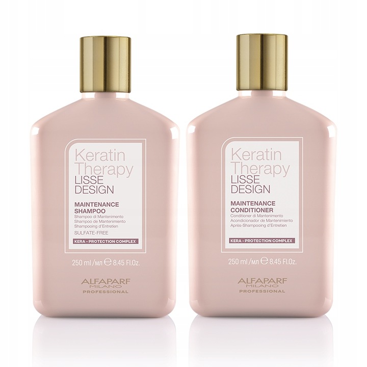 ALFAPARF KERATIN THERAPY SZAMPON 250ML ODŻYWKA250ML NAWILZENIE WYGŁADZENIE