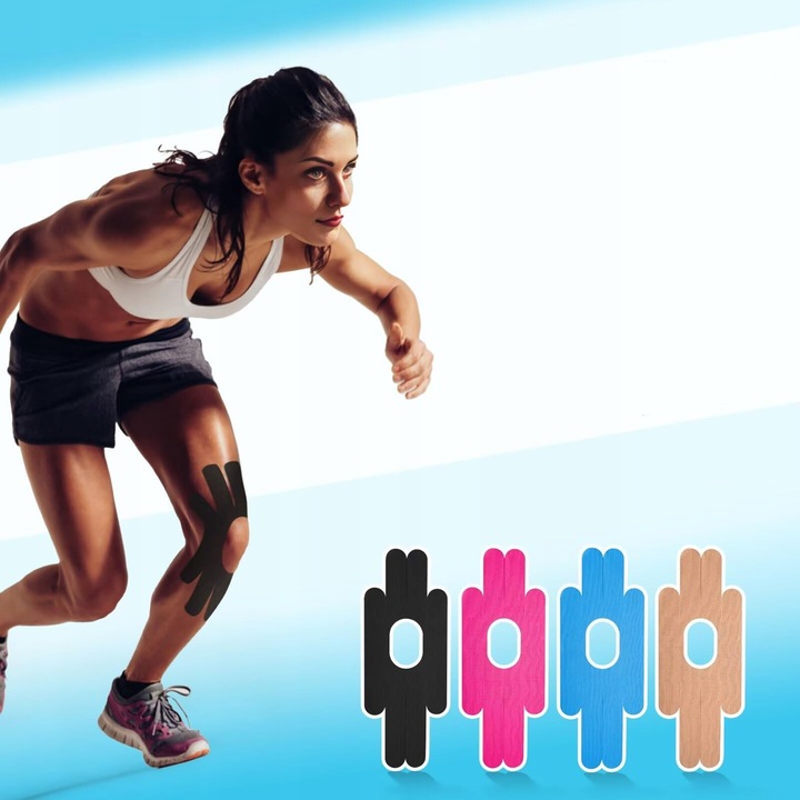 WYSOKIEJ JAKOŚCI TAŚMA KINEZJOLOGICZNA na ciało kolano 8 PCS