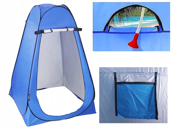 NAMIOT PLAŻOWY PRZEBIERALNIA NA PRYSZNIC TOALETA WC PRZENOŚNY KEMPINGOWY